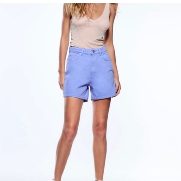 Zara Pants - Zara High Waist Denim Shorts Women’s Size 0 Light Blue Classic Jean Shorts